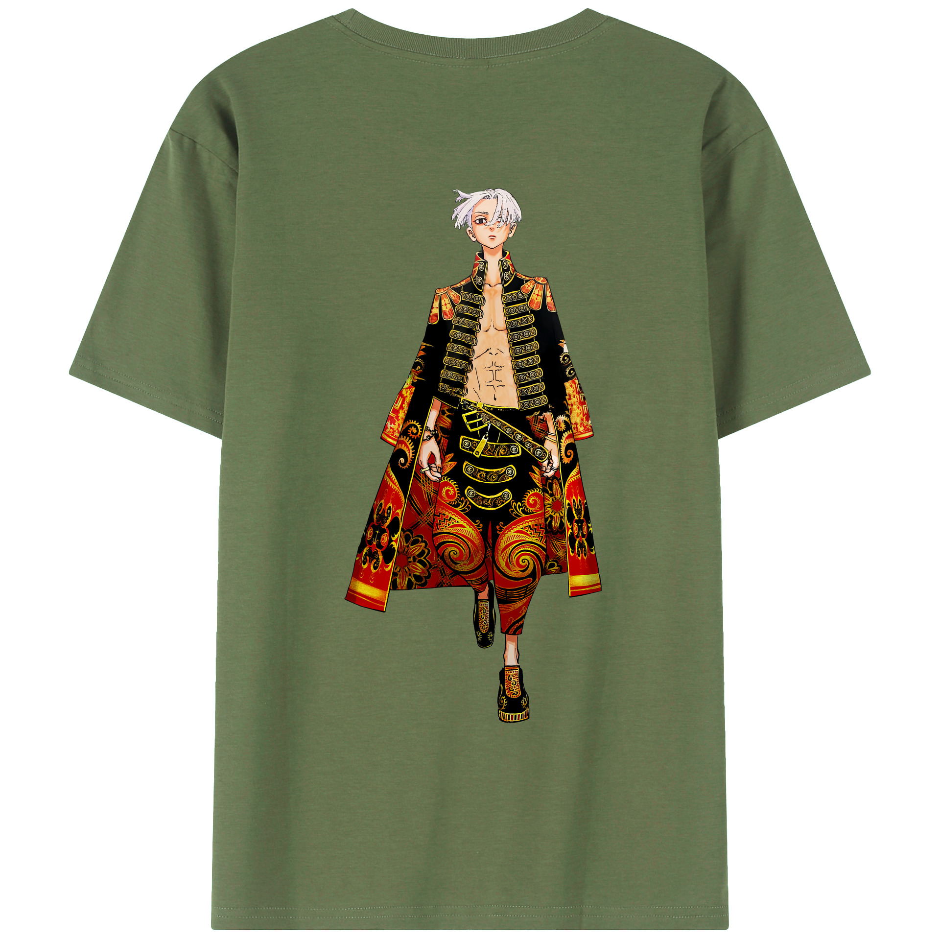 （画像用） 東京リベンジャーズ Tokyo Revengers 綿100％ メンズ半袖Tシャツ（バックプリント） 通気性